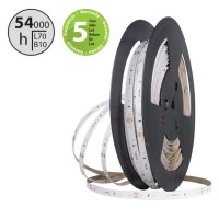 LED pásek SMD2835 CW, 60LED/m, 4,8W/m, DC 24V, 412lm/m, CRI90, IP20, 10mm, 50m