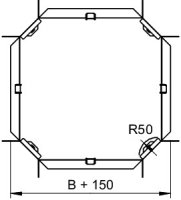 OBO RK 610 FS Křížení 60 vodorovný s úhlovými spojkami 60x100 Ocel