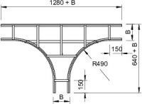 OBO LT 650 NS FS Díl T pro kabel. žebřík s příčkou NS 60x500 Ocel