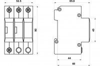 Svodič rázového přepětí HSA-440/2+1 IT SPD typ 2+3 HAKEL 27576