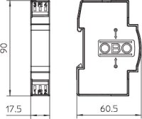 OBO FRD 24 Svodič přepětí typ 1+2+3 / D1+C2+C1 24V AC