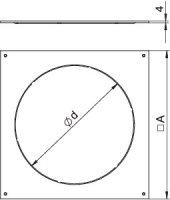 OBO DUG 350-3 R7 Montážní víko 350-2/3 pro R7 383x383x4 Ocel pásově zinkováno