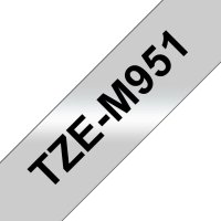 BROTHER TZe-M951, stříbrná matná/černá (24mm, laminované)