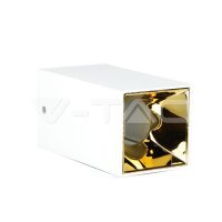 GU 10 Fitting Square White + Gold , VT-8