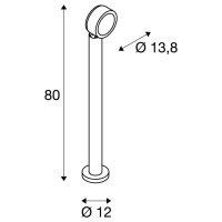 ESKINA Pole Outdoor stojací svítidlo antracitové 3000/4000K IP65 stmívatelné