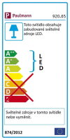 Zápustný LED panel hranatý 12W 850lm 4000K bílý IP44 920.65 PAULMANN 92065