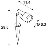 SYNA GARDEN, svítidlo se zemním hrotem SLV 1007147