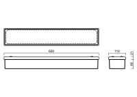 Přisazené LED svítidlo se skleněným stínidlem SYLVIA D2 18W IP44II 3K bílá