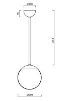 Závěsné svítidlo ISIS P1 PM-M 8W IP40 3K ON/OFF PMMA chrom OSMONT ISI72431