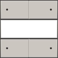 Středový kryt 4xbezpot.tlačítko 24V+LED/LABEL-LIGHT GREY NIKO 102-40350