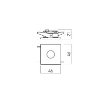 XTWIST REC. SQ. SPOT 1x3W 700mA 2-4V DC