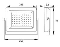 Reflektor LOFOT LED SMD 50W 4000K 4200lm IP65 černá BEMKO