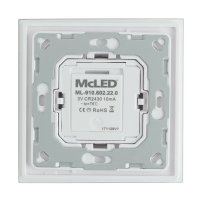 RF nástěnný ovladač - řízení jasu, 2 zóny MCLED ML-910.602.22.0