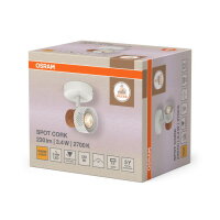Stropní svítidlo LEDVANCE DECOR SPOT CORK WHITE 1x3.4W 927 DIM