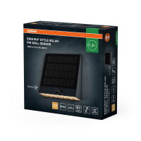 ENDURA STYLE SOLAR BRIGHT SENSOR Wall Fin IP54 Dark Grey OSRAM 4099854415098