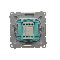 Přepínač střídavý, s orientačním LED, řazení 6So, 10AX, 250V, stříbrná matná