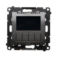 Termostat programovatelný, antracit, vč. čidla, metalizované DETD1A.01/48