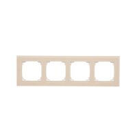 Rámeček 4 násobný, skleněný krémové matné sklo KONTAKT SIMON TRN4/171