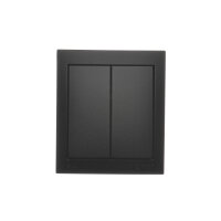 dojitý schodišťový spínač odolný proti vlhkosti, bez piktogramu černá matná