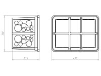 Krabice instalační obdelníková s víkem 408x308x235mm do betonu KAISER 1297-35