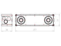 Vstupní krabice Varifix 4x1 s krytem a přepážkou, do betonu KAISER 9902.24.40
