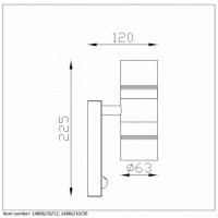 ARNE-LED Wall Light +IR 2xGU10/5W Black
