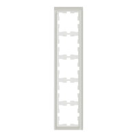 Rámeček Merten D-Life sklo pětinásobný, Crystal white, Sklo MEG4050-6520