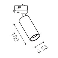 Lištové svítidlo RENO, B TRIAC 10W 2700K černá LED2 6090223DT