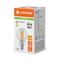 Světelný zdroj LED CLASSIC P DIM P 5.9W 827 Clear E14 LEDVANCE 4099854778520