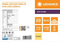 LED panel ECO 600 E 33W 830 U19 LEDVANCE 4099854726927