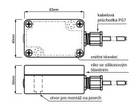 Soumrakový spínač FiF AZ-112 PLUS 2-1000lux 16A 230V s ext. čidlem IP65 na DIN