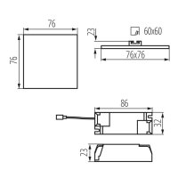 LED svítidlo AREL LED DL 6W-NW 29582 Kanlux