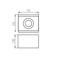 Přisazené stropní svítidlo TORIM DLP-50 W-B 28460 Kanlux