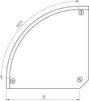 OBO DFB 90 100 FS Víko oblouku 90° s ot. záp pro RB 90 100 B100mm Ocel pás.zink