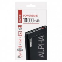 Powerbanka EMOS AlphaQ 10, 10000 mAh, 18 W, černá EMOS B0524B
