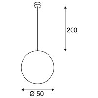 ROTOBALL 50 závěsné svítidlo TC-TSE stříbrošedé/bílé d50 cm max. 24 W