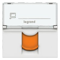 MOSAIC DATOVÁ ZÁSUVKA 1XRJ45 STP CAT.6A 1M ORANŽOVÁ LEGRAND 076525