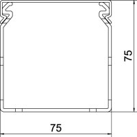 OBO LKVH N 75075 Propojovací kanál LKVH bezhalogenový 75x75x2000 světle šedá