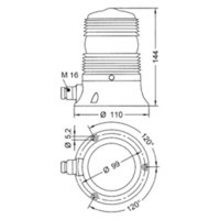 Maják zábleskový MINIFLASH X 240 V, AC, IP54, oranžová, světle šedá SIRENA 63766