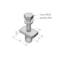 Matice obdelníková MSM/M8 ''A2'' pro ukotvení nosník/stojna ARKYS ARK-238952