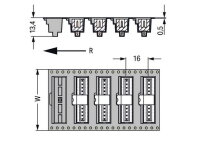 Konektor s pájecími piny THR, pájecí kontakt 0,8x0,8 mm, rovné, černá 10pól.
