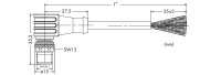 Kabel PROFIBUS Zástrčka M12B  úhlová 5pól. Fialová WAGO 756-1104/060-040