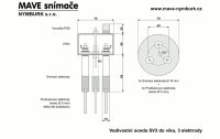 Vodivostní sonda SV3 do víka, 3 elektrod