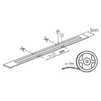 LED pásek LCOB 10W/M 12 IP00-NW COB KANLUX 37231