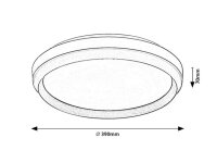 FONTANA LED 24W IP20 hnědá 3000K 1100lm RABALUX 71159