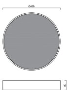 Přisazené LED svítidlo s plastovým stínidlem OSMONT KRUGER 3 FC 48W IP40 3K bílá