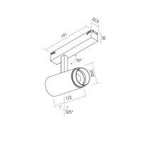 XCLICK M ADJ. DALI PROJECTOR 12,9W 48V D