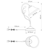 Stolní svítidlo POSADAS mosaz 1xE27, max. 60W 230V GLOBO 69007-1T