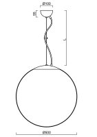 Závěsné svítidlo ADRIA L4 41W IP40 3K NZ3h SKLO OPAL chrom OSMONT ADR62348