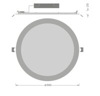 DOWNLIGHT SLIM ROUND 300 E 30W 840 WT LEDVANCE 4099854492266